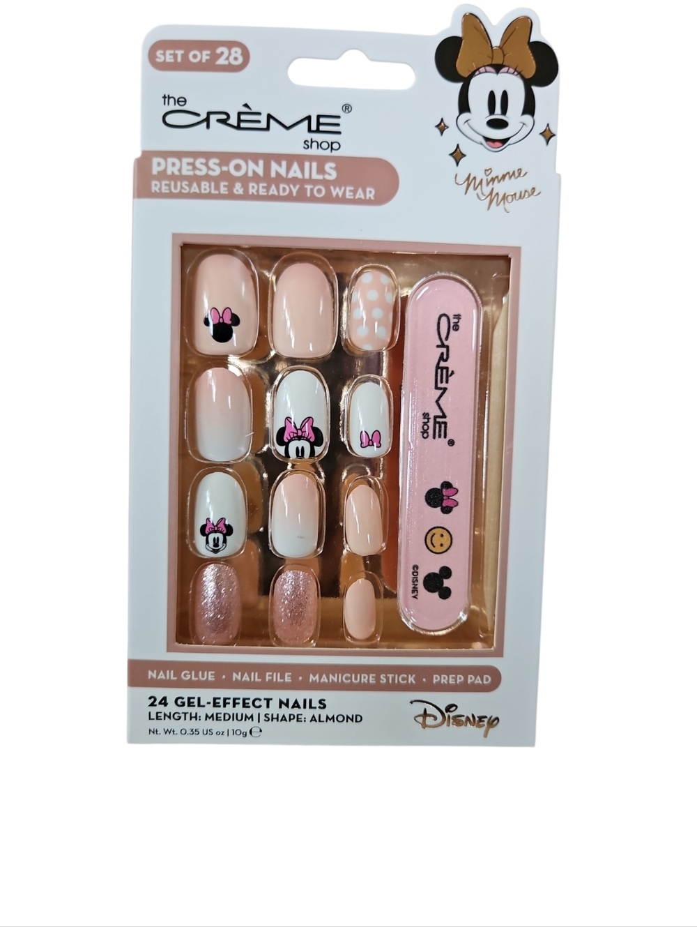 The Crème Shop x Disney Minnie Mouse Press-On Nails | Set of 28 | NWT